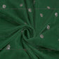 Siyani Dark Green Floral Boota Sequins Embroidered Velvet Fabric