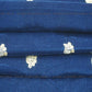 Royal Blue Zari Embroidered Velvet Fabric - Siyani Clothing India
