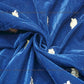 Siyani Royal Blue Zari Embroidered Velvet Fabric