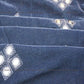 Navy Blue Mirror Embroidered Velvet Fabric - Siyani Clothing India