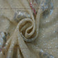 Siyani Beige Sequins And Thread Abstract Embroidered Georgette Fabric