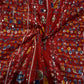 Siyani Red Rajasthani Foil Print Rayon Fabric