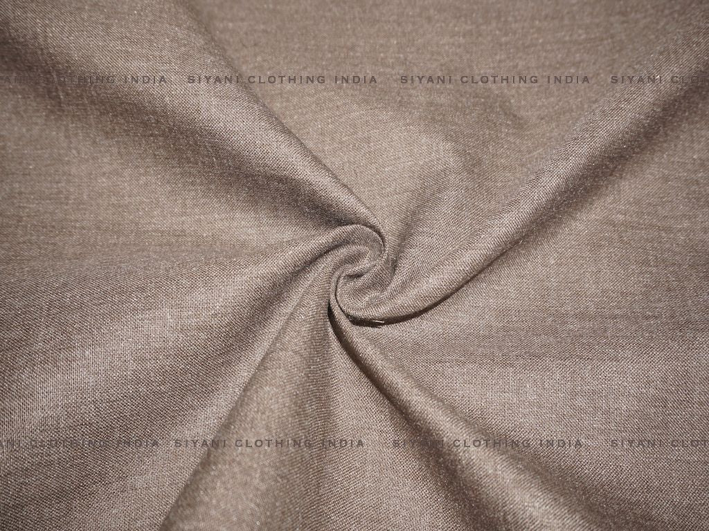 Siyani Brown Cotton Spun Fabric