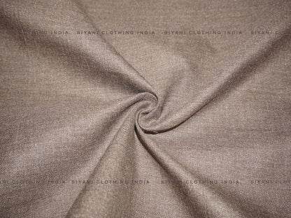 Siyani Brown Cotton Spun Fabric