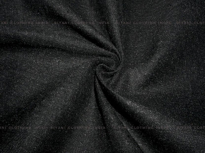 Siyani Black Cotton Spun Fabric