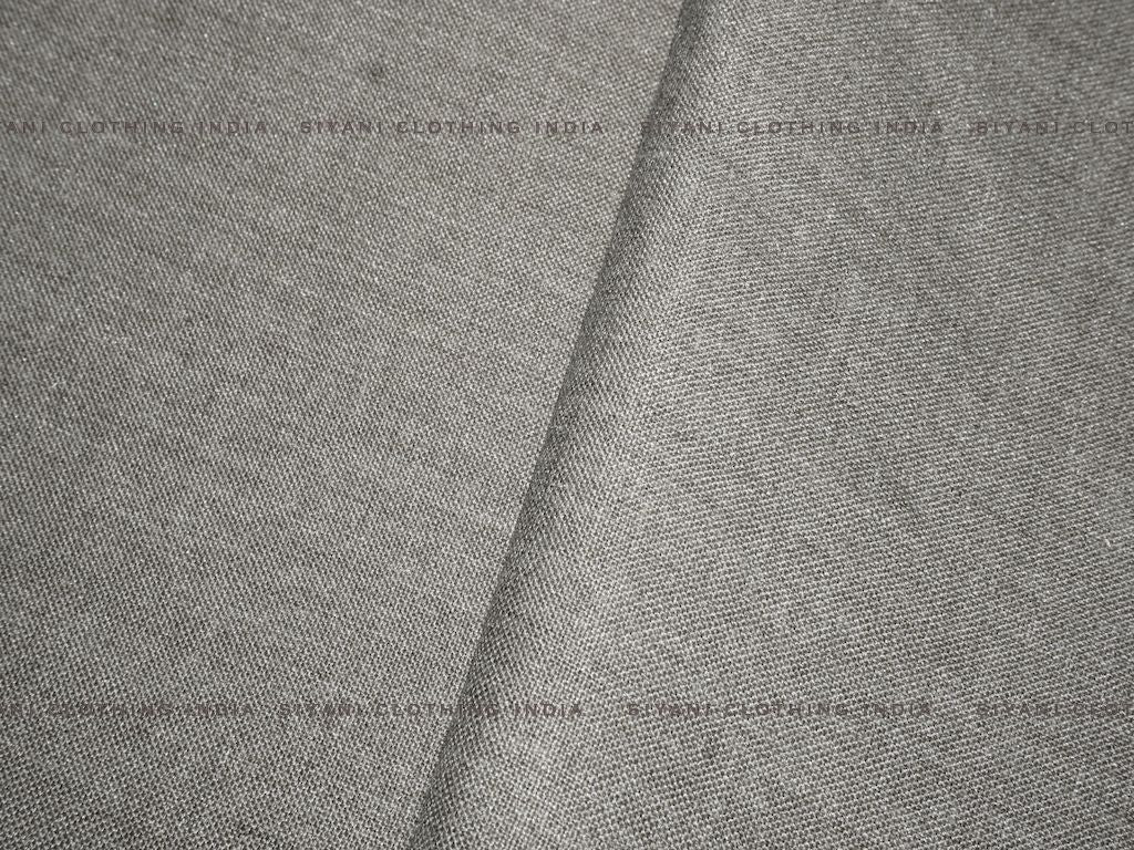 Silver Cotton Spun Fabric - Siyani Clothing India
