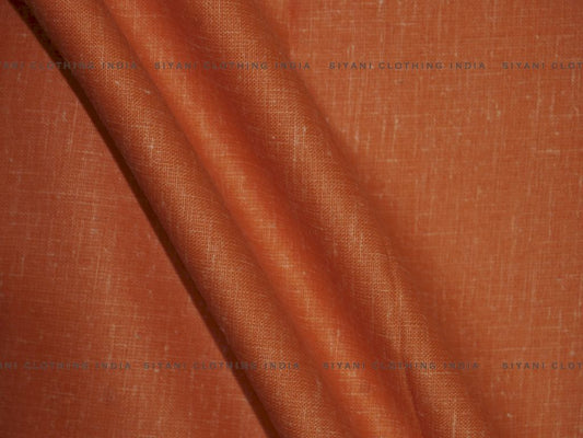 Orange Poly Cotton Fabric Siyani Clothing India