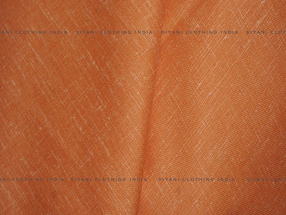 Orange Poly Cotton Fabric Siyani Clothing India