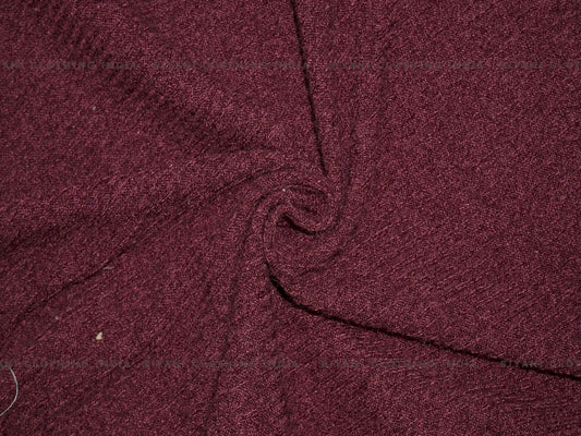 Siyani Dark Maroon Woven Wool Fabric