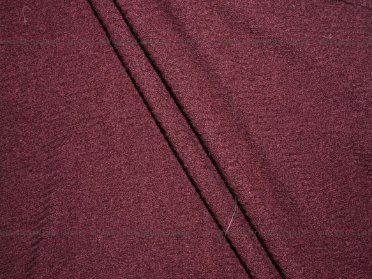 Dark Maroon Woven Wool Fabric
