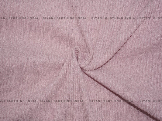 Siyani Baby Pink Woven Wool Fabric