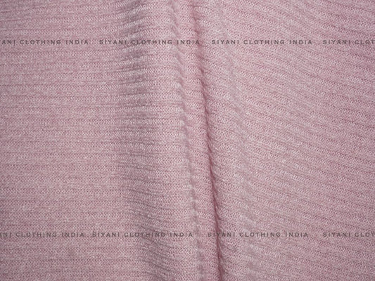 Baby Pink Woven Wool Fabric