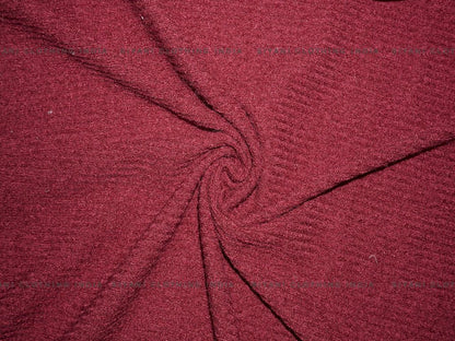 Siyani Maroon Woven Wool Fabric