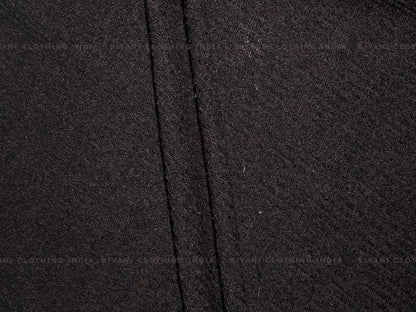 Black Woven Wool Fabric - Siyani Clothing India