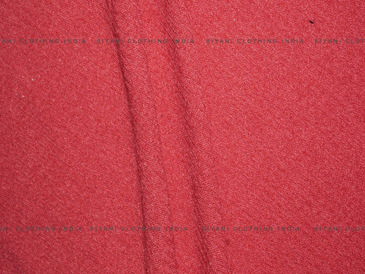 Red Woven Wool Fabric - Siyani Clothing India