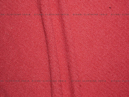 Red Woven Wool Fabric - Siyani Clothing India