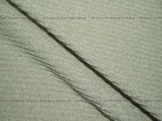Sage Green Woven Wool Fabric