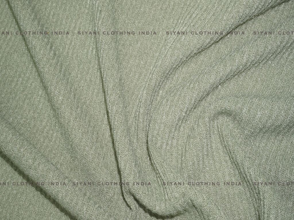 Sage Green Woven Wool Fabric - Siyani Clothing India