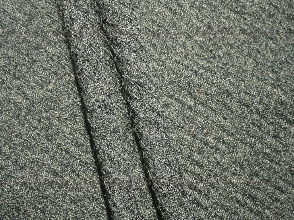 Dark Green Woven Wool Fabric - Siyani Clothing India