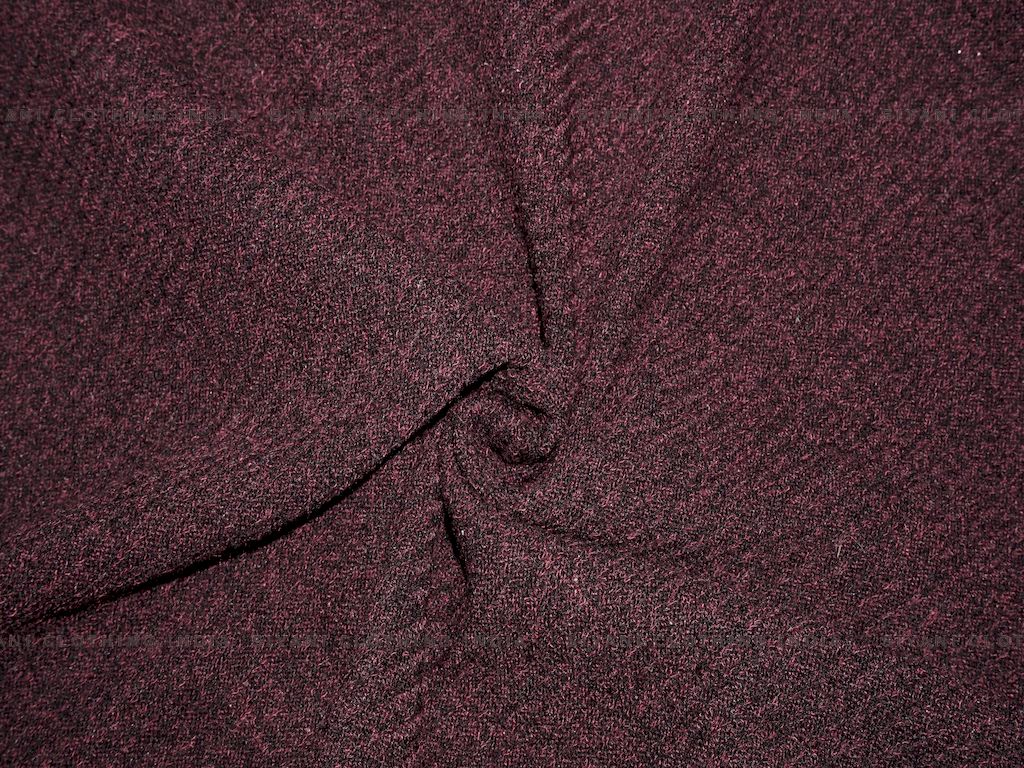 Siyani Burgundy Woven Wool Fabric