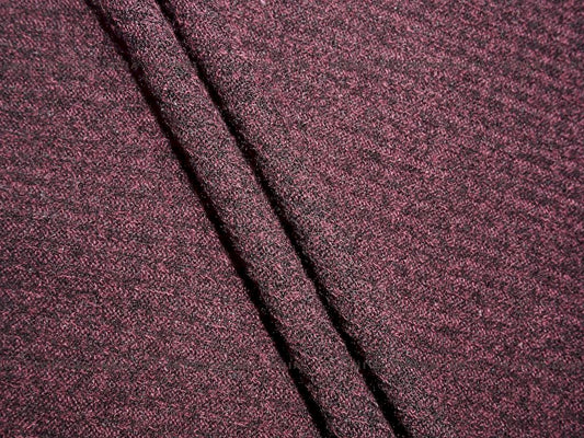 Burgundy Woven Wool Fabric