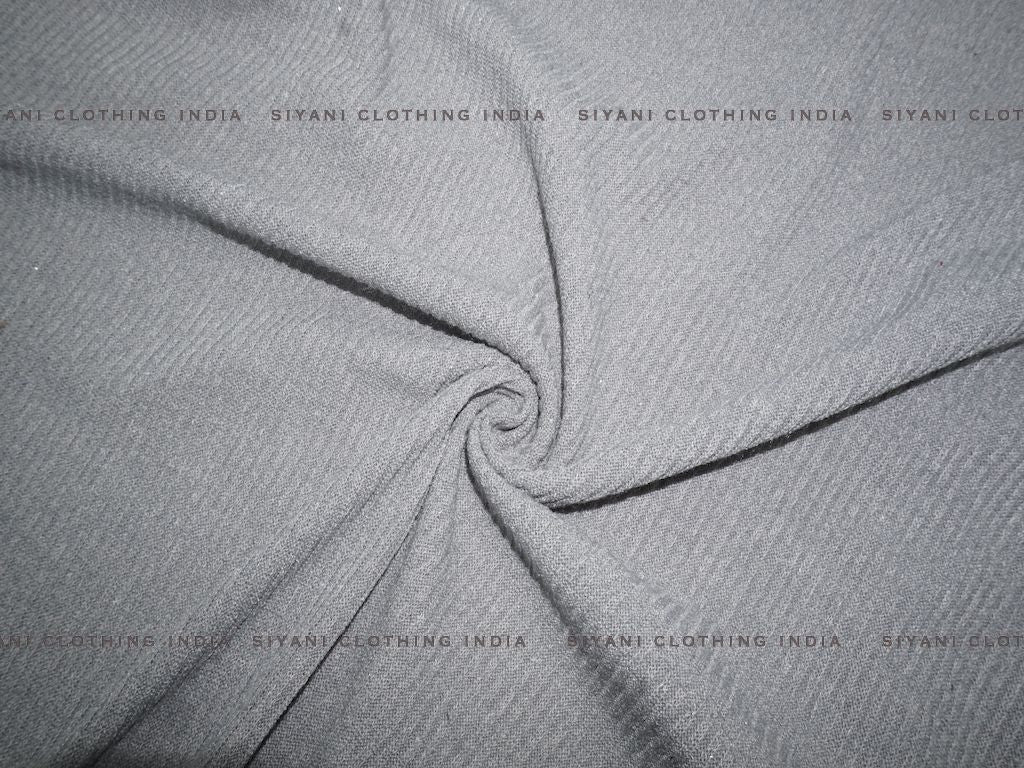 Siyani Grey Woven Wool Fabric