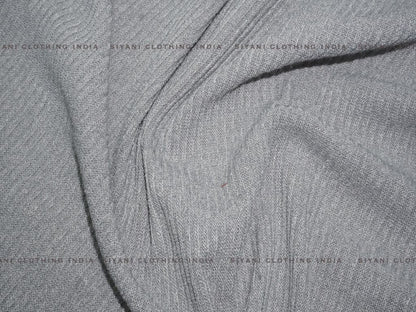 Grey Woven Wool Fabric - Siyani Clothing India