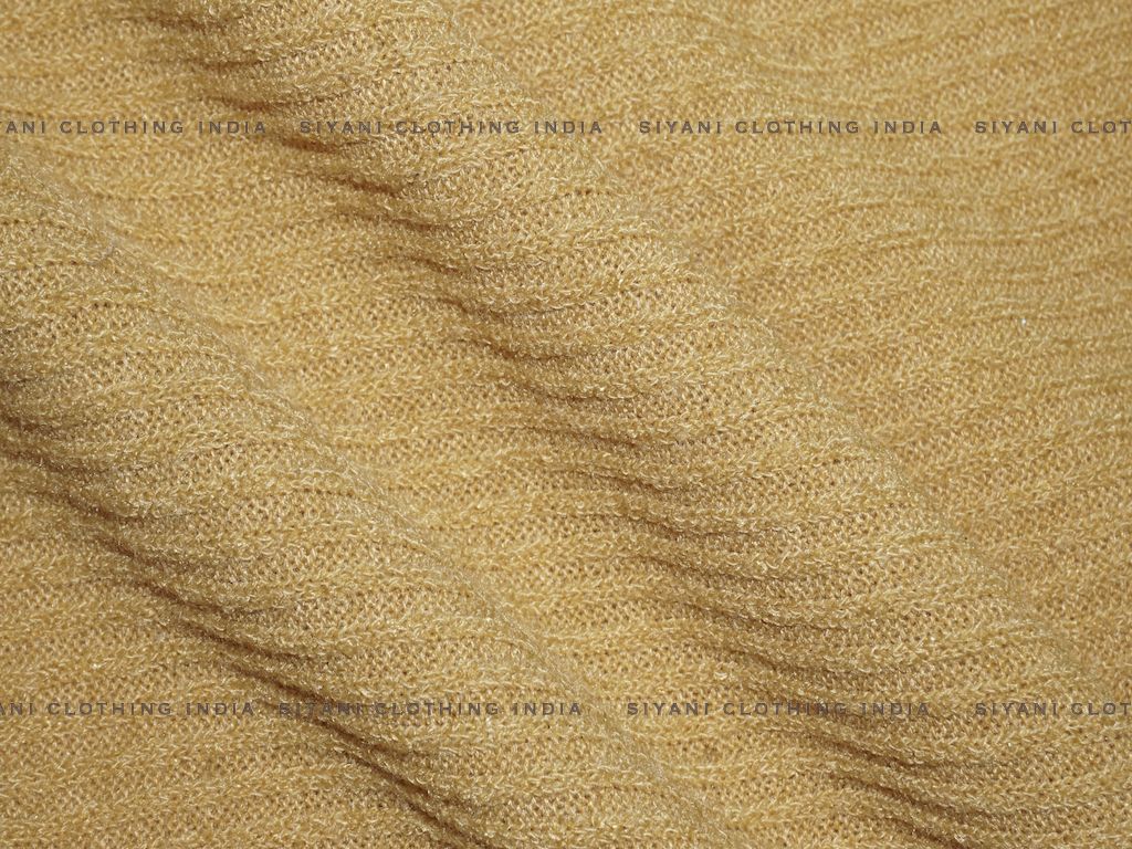 Mustard Woven Wool Fabric - Siyani Clothing India