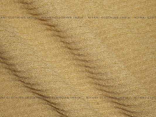 Mustard Woven Wool Fabric - Siyani Clothing India