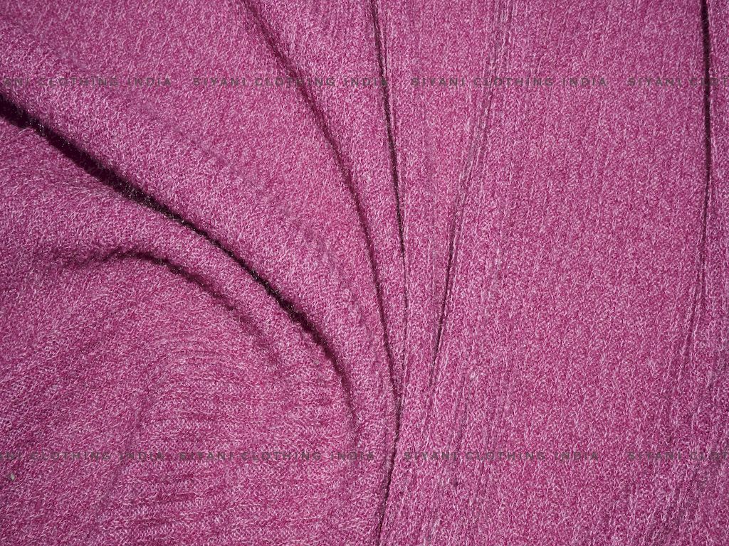 Magenta Woven Wool Fabric - Siyani Clothing India