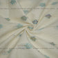 Siyani Cream Cotton Dobby Lurex Leaf Pattern Fabric
