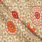 Cream Thread And Floral Embroidered Silk Fabric - Siyani Clothing India
