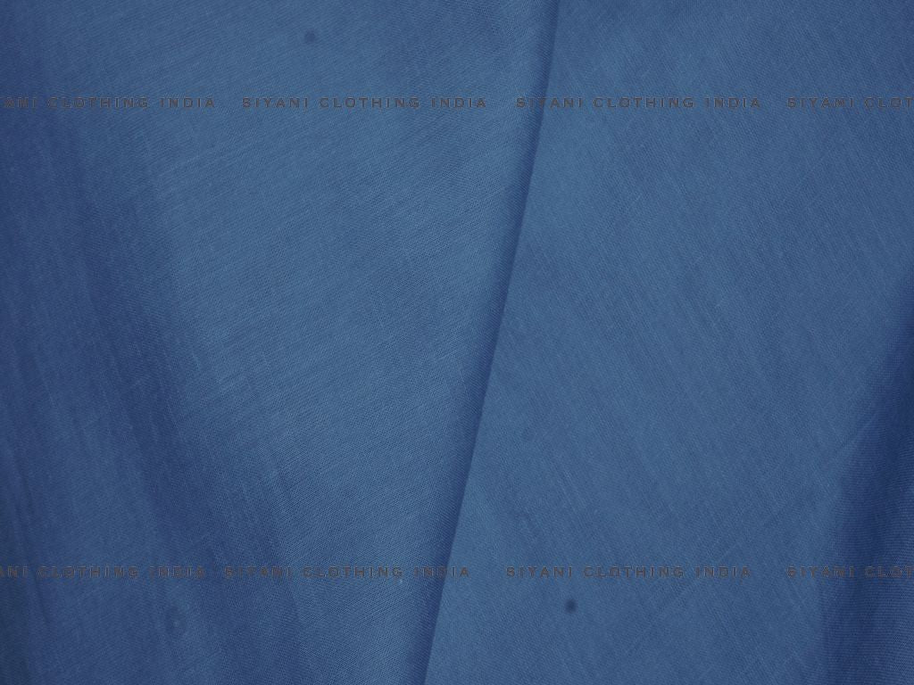 Blue Cotton Voile Fabric - Siyani Clothing India