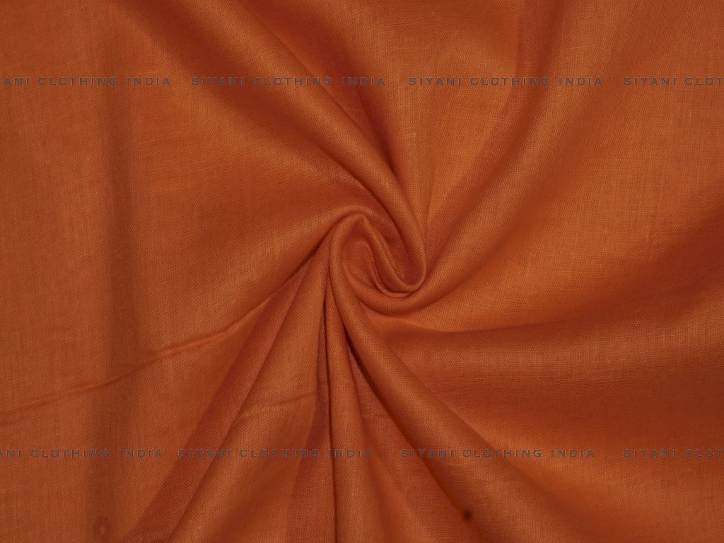 Siyani Orange Cotton Voile Fabric