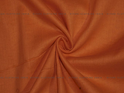 Siyani Orange Cotton Voile Fabric