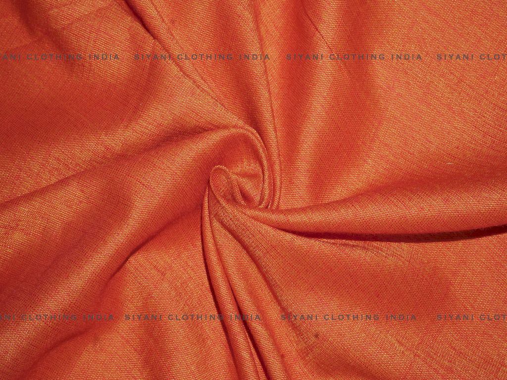 Siyani Orange Dual Tone Rayon Fabric
