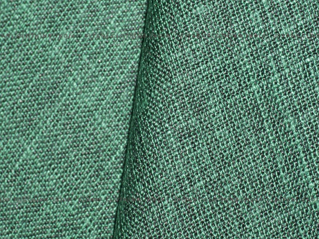 Dark Green Dual Tone Rayon Fabric - Siyani Clothing India