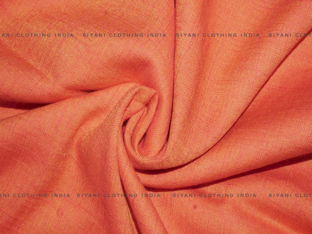 Siyani Coral Pink Dual Tone Rayon Fabric