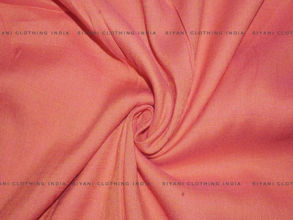 Siyani Peach Dual Tone Rayon Fabric