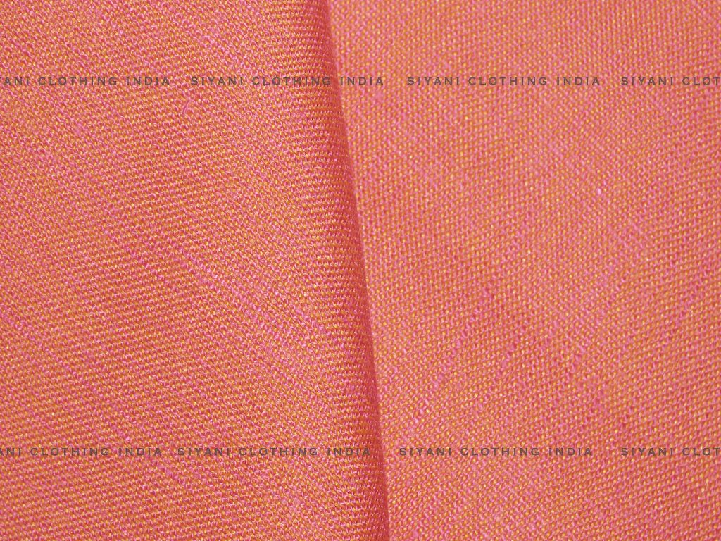 Peach Dual Tone Rayon Fabric - Siyani Clothing India