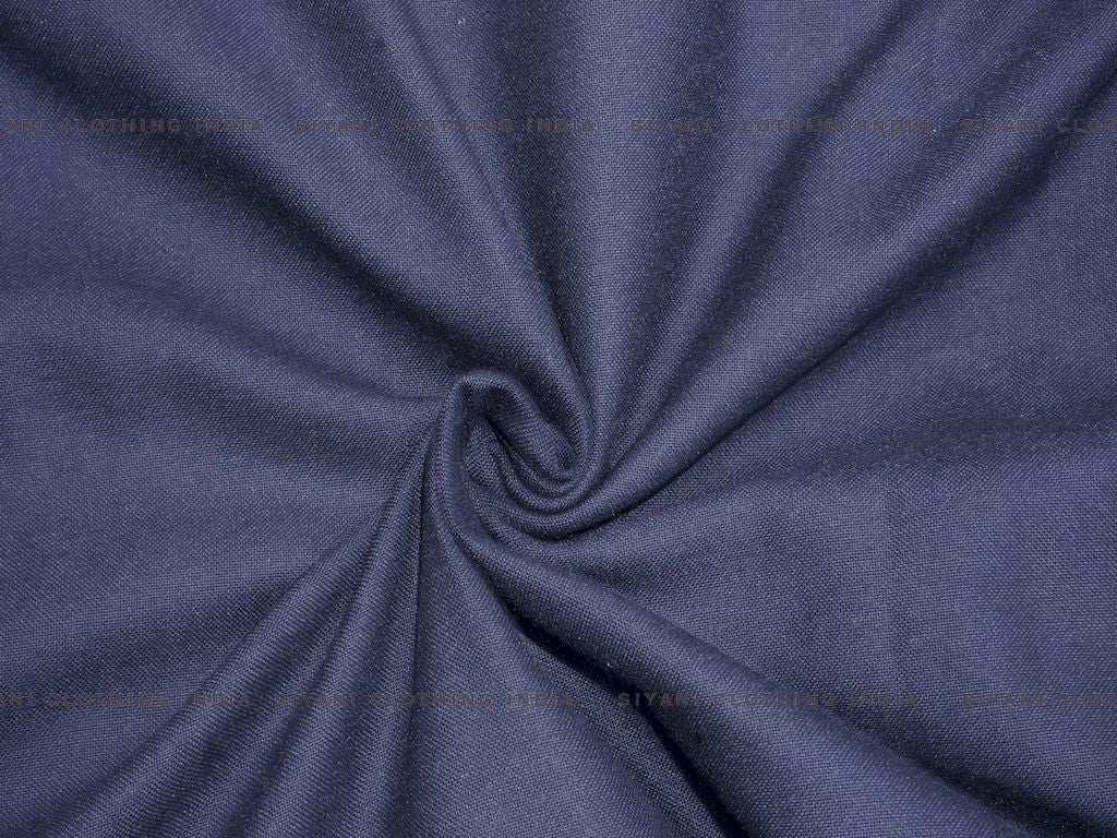 Siyani Indigo Blue Cotton Spun Fabric