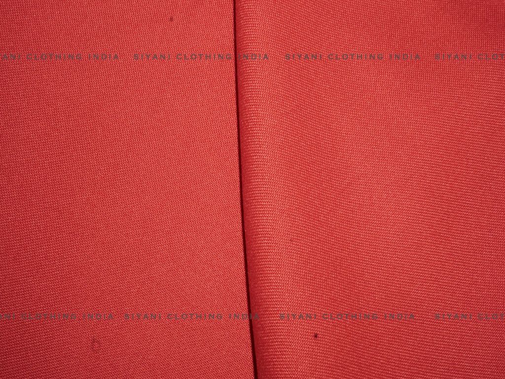 Red Cotton Spun Fabric - Siyani Clothing India