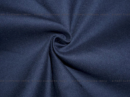 Siyani Dark Blue Cotton Spun Fabric