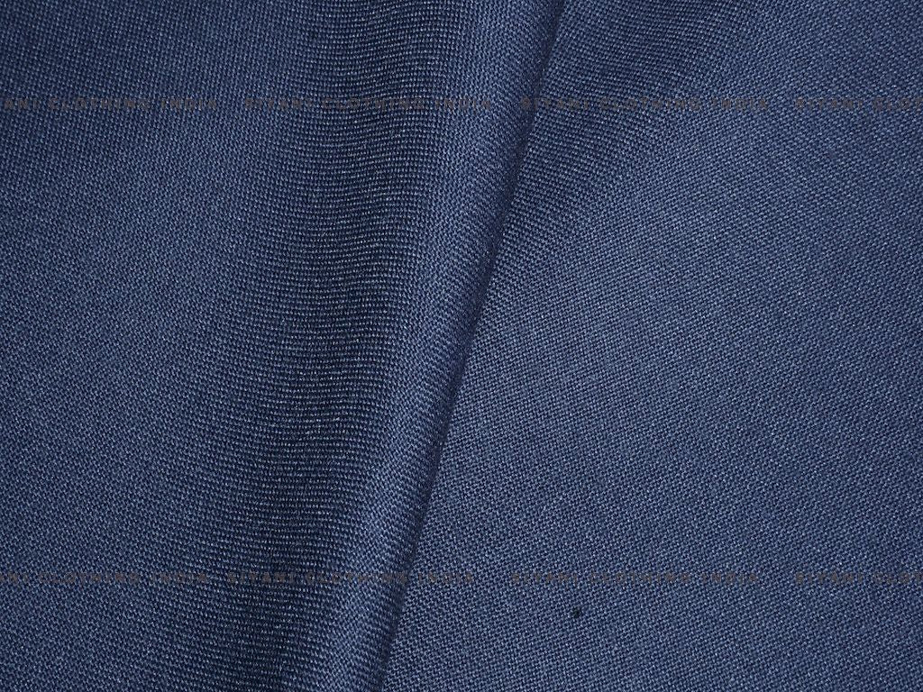 Dark Blue Cotton Spun Fabric - Siyani Clothing India