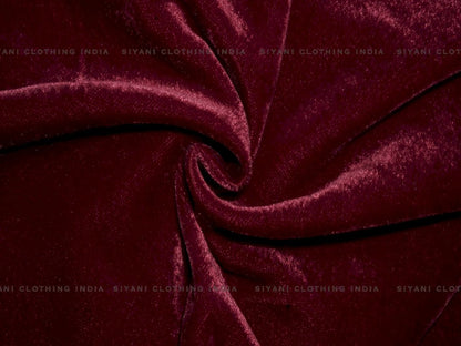 Siyani Magenta Solid Velvet Fabric