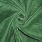 Siyani Leaf Green Solid Velvet Fabric