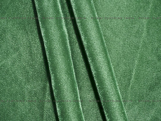 Leaf Green Solid Velvet Fabric