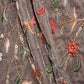 Grey Floral Embroidered Velvet Fabric - Siyani Clothing India
