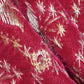 Red Thread Embroidered Velvet Fabric - Siyani Clothing India