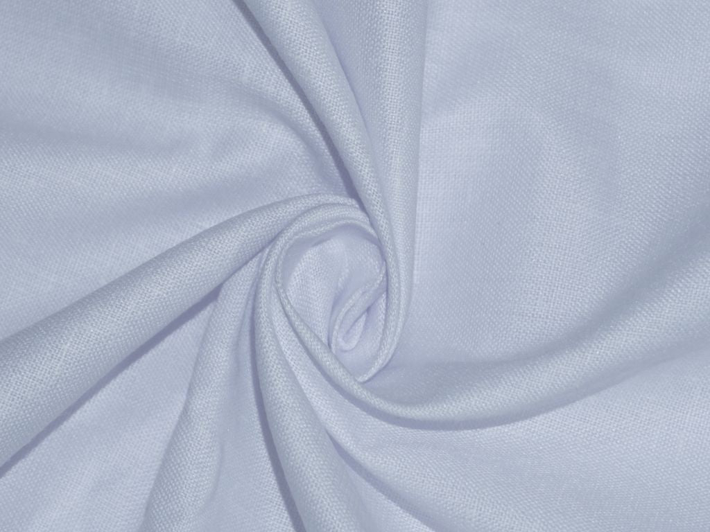 Siyani White Poly Cotton Fabric